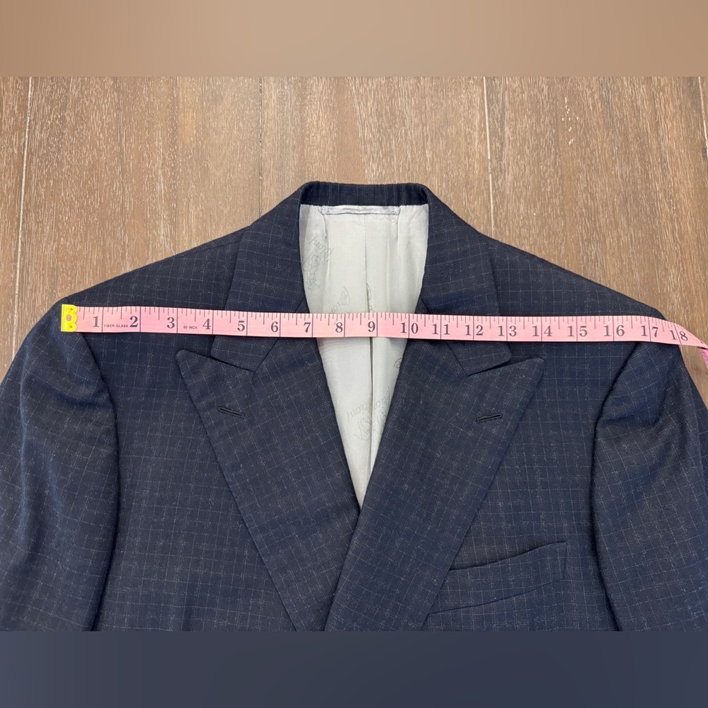 Brioni Navy Double Breasted Wool Suit EU50 US40R with bag and hanger - Picture 5 of 16
